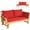 Red, variant on Costway Patio Convertible Sofa Daybed Solid Wood Adjustable Furni Thick Cushion White