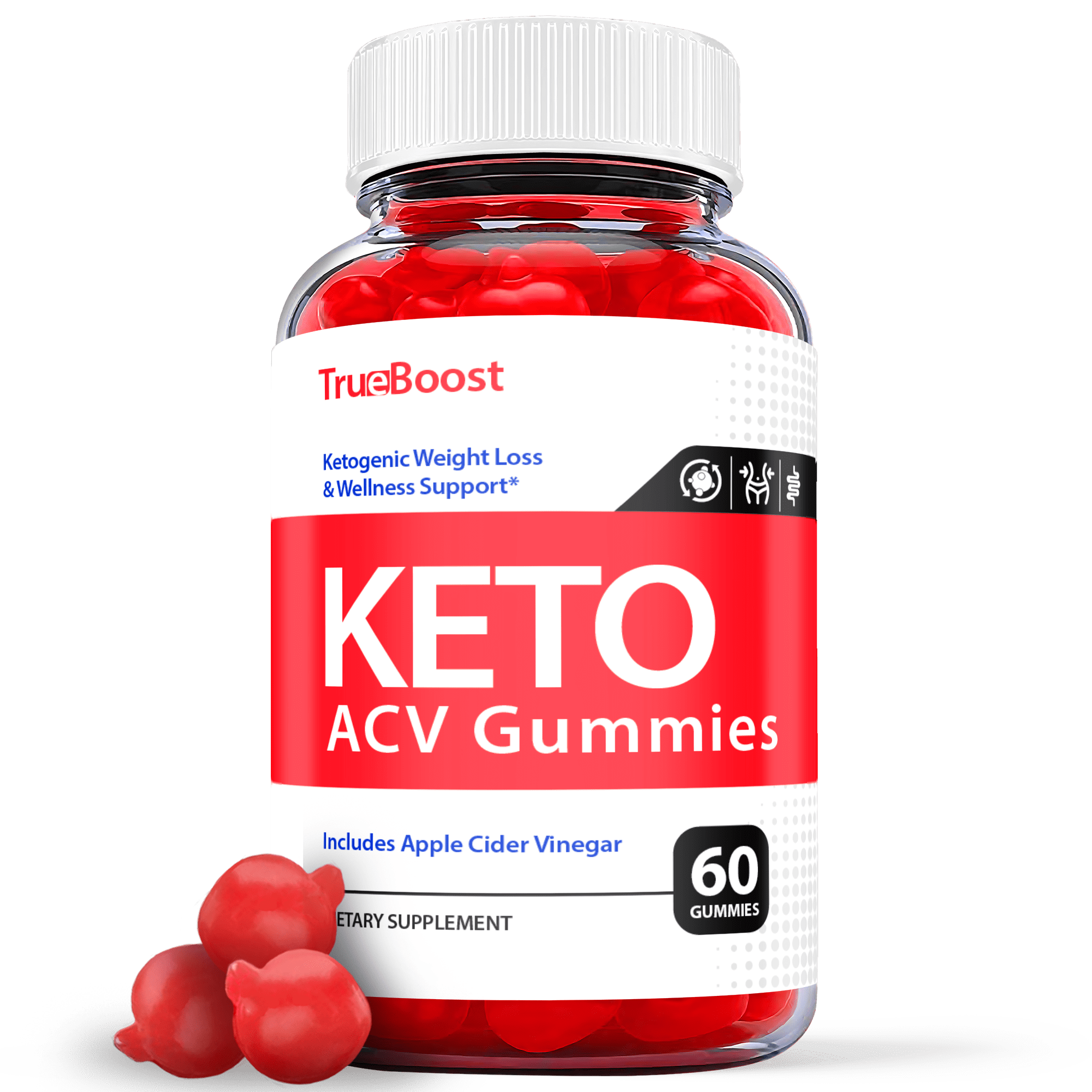 (1 Pack) True Boost Keto ACV Gummies - Supplement for Weight Loss - Energy & Focus Boosting Dietary Supplements for Weight Management & Metabolism - Fat Burn - 60 Gummies