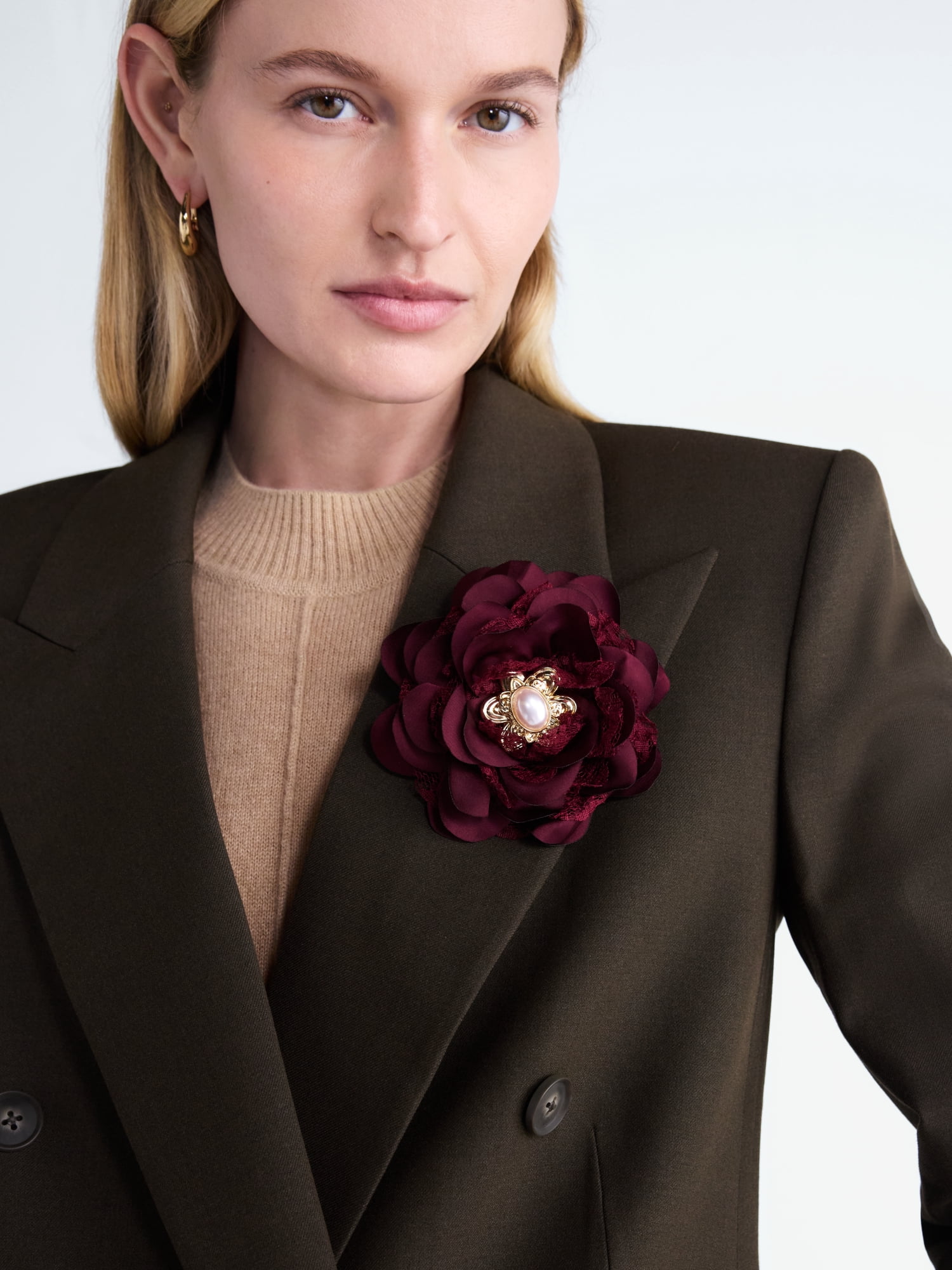 Scoop Women's Plum Flower Brooch