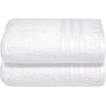 thumbnail image 3 of Infinitee Xclusives Spa and Hotel Quality Turkish Cotton 2 Piece White Bath Towels Set, 3 of 7