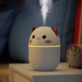 thumbnail image 3 of 1pc 250ml Air Humidifier Cute Aroma Diffuser With Night Light Cold Mist For Bedroom Home Car Plants Purifier Humifier Room Freshener white, 3 of 5