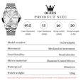 thumbnail image 6 of OLEVS Automatic Watches for Men Self Winding Mechanical Luxury Dress Stainless Steel Two Tone Strap Diamond Waterproof Luminous Date Mens Wrist Watches Reloj Para Hombre Black/Blue/Gold/White, 6 of 13