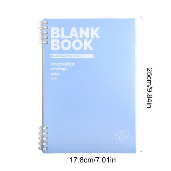 Rkxzt Paper Coil Notebook,B5 Notebook 60 Sheets 120 Pages 8mm Grid Spiral Bound Light Blue Pink White Green,Home Office Furniture|Paper,Light Blue