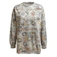 thumbnail image 5 of Camo Women's Floral Printed Sweatshirt Long Sleeve Crewneck Casual Loose Vintage FLower Graphic Pullover Tops Plus Size, 5 of 5