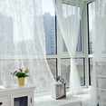 thumbnail image 1 of Bearachild Cortinas de ventana de dormitorio - Amplia aplicación con filtrado de luz Cortinas de tul de poliéster funcional Cortina transparente Sombras de ventana Blanco 145cm*260cm650G, 1 of 6