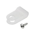 thumbnail image 1 of Unique Bargains 5.3mm Nylon R Type Cable Clip Wire Clamp with Screws White 50 Pieces, 1 of 5
