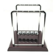 THY COLLECTIBLES Newtons Cradle Balance Balls 5 1/2 inch Desk Top Decoration Kinetic Motion Toy For Home And Office (Red 5.5")