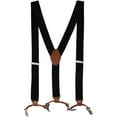 thumbnail image 2 of CTM  Solid Color Elastic Y-Back Double Clip-End Suspender (Men), 2 of 5