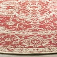 thumbnail image 3 of SAFAVIEH Linden Andreas Medallion Indoor/Outdoor Area Rug, Red/Creme, 4' x 4' Round, 3 of 8