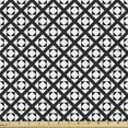 thumbnail image 1 of Geometric Fabric by the Yard Upholstery, Monochromatic Geometrical Repetitive Diamond Shaped Squares Mosaic Illustration, Decorative Fabric for DIY and Home Accents, Black White by Ambesonne, 1 of 5