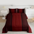 thumbnail image 2 of Homewish Abstract Stripes Lines Queen Comforter Set,Modern Geometric Desgin Bedding Sets,Red Black Bedding Comforter Set For Boys Teens,Ultra Soft Home Decor Reversible,3 Pieces, 2 of 8