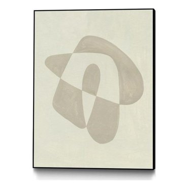 Giant Art Canvas  24x32 Soft Shape IV Framed in Multi-Color