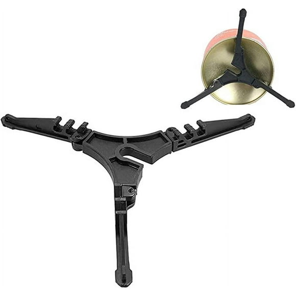 Foldable Camping Gas Tank Tripod Hiking Cooking Universal Fuel Can Canister Tripod Portable Camping Gas Tank Bracket for Camping Stoves
