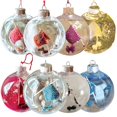 thumbnail image 2 of Bolas navideñas transparentes de 12 cm para colgar en el árbol de Navidad, bolas decorativas tejidas, adornos transparentes para colgar en el árbol de Navidad, 2 of 5