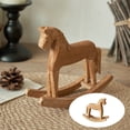 thumbnail image 1 of Hbdhejl Handmade Wooden Rocking Horse Toy Mini Desktop Rocking Horse Decoration Desktop Ornament Home Decoration, 1 of 5