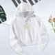 thumbnail image 1 of Sudadera con capucha para mujer, sudadera con capucha de gran tamaño para mujer, estrella de cinco puntas, sudadera blanca de manga larga de moda, L, 1 of 8