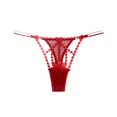 thumbnail image 2 of uublik Womens Thongs Wine Hollow Out No Show Low Waisted Seamless Ladies Panties, 2 of 4