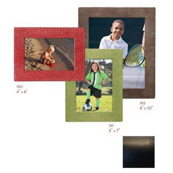 Raika RO 190 BLK 4in. x 6in. Square Edge Leather Frames - Black