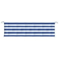 thumbnail image 6 of vidaXL Indoor/Outdoor Bench Cushions 2 pcs, Water-Repellent, Blue&White Stripe 70.9"x19.7"x2.8", 6 of 8