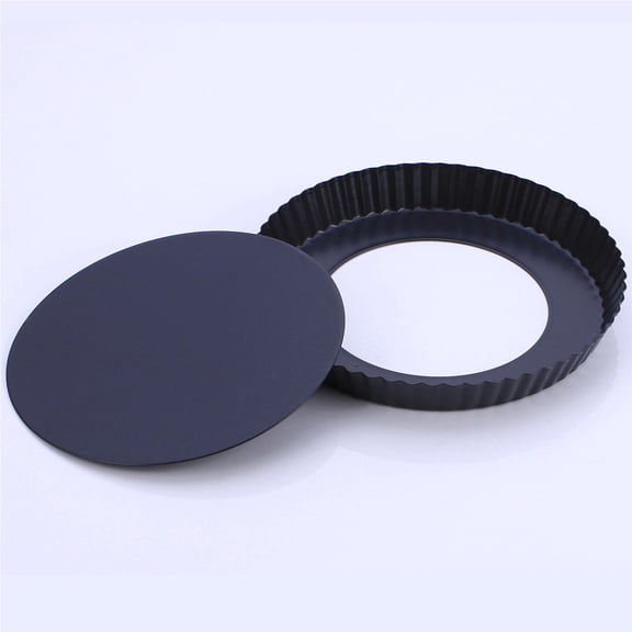 Tart Pan Removable Bottom - 8 Inch Non-Stick Carbon Steel Pie Pan for Baking Tarts, Pies, Quiches, Brownies, Quiche Baking Dish with Fluted Edges, Fruit Tart Mold