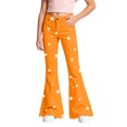 thumbnail image 2 of Girls Flare Pants 70s Classic Casual Y2k Five-Pointed Star Print Bootcut Pants Bell Bottoms Trousers with Pockets 5-16 Years, 2 of 7