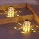 thumbnail image 5 of Luces solares para exteriores, linterna de mesa solar para exteriores, luz de llama parpadeante, maceta redonda con lámpara de mesa LED amarilla cálida para jardín, decorativa para jardín, patio, luz, 5 of 6