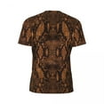 thumbnail image 6 of T Shirt For Men Brown Snakeskin Running Summer Animal Print Fun Fashion Tshirt For Man Graphic Cloth, 6 of 7