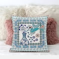 thumbnail image 3 of Amrita Sen Designs  16 x 16 in. Love Your Vase Peacock Broadcloth Indoor & Outdoor Zippered Pillow - Off White, Blue & Grey, 3 of 6