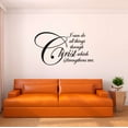 thumbnail image 2 of Holiday Gift Family I can all things through Christ Beautiful Quotes Wall Decal Decoration Motivational Religious Jesus Christ Wall Mural Lasts Years and Easily Removable - Size: 34 in x 21 in, 2 of 3