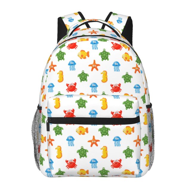 Balery Undersea Animals Mochila Escolar Impresa, Mochila Ligera para Viajes Casual, Mochila Duradera y Cómoda Multifuncional, Mochila para Laptop-One Size
