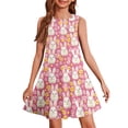 thumbnail image 2 of LTTVQM Girls Dresses Easter 2026 Rabbit Egg Graphic Funny Sleeveless Sundress Casual Crew Neck Midi Dress Holiday A-Line Dresses Light pink 3-4 Years, 2 of 6