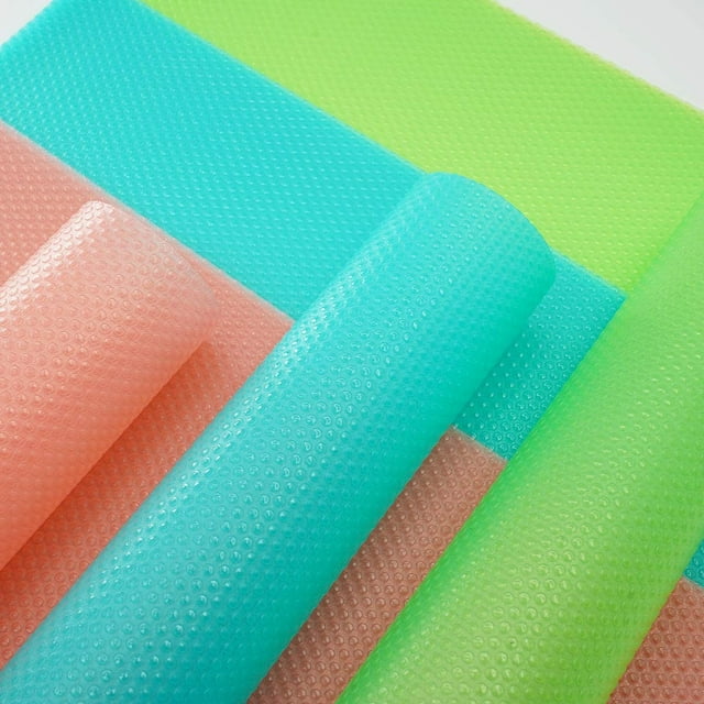 Alfombrilla antideslizante para frigorífico, alfombrillas precortadas de EVA para frigorífico,, estantes de almacenamiento de despensa (azul 4/verde 4/rosa 4) oso de fresa Hogar