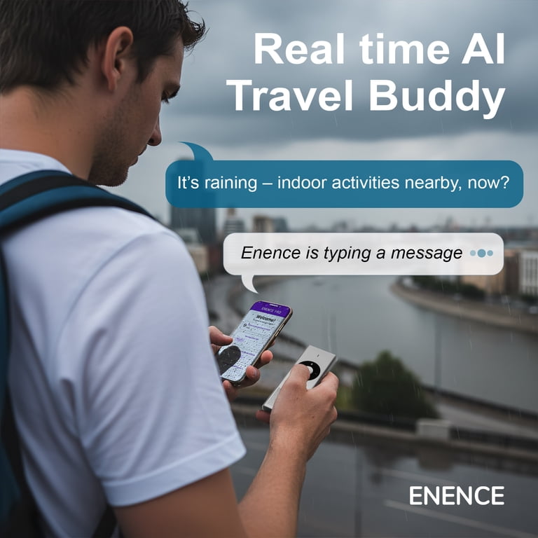 Enence Pro Language Translator Device, Real-Time Two-Way Voice