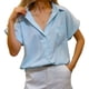 thumbnail image 1 of Minnieouse Camisa de mujer Blusa de manga corta Top de verano Accesorios de ropa Azul claro M Type2 NO2 Minnieouse AP010575-22, 1 of 6