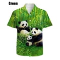 thumbnail image 2 of Camisa hawaiana informal de verano para hombre, camisas con estampado 3D completo de panda lindo, camisa informal unisex de estilo grande con botones para hombre, 2 of 5