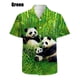 thumbnail image 2 of Camisa hawaiana informal de verano para hombre, camisas con estampado 3D completo de panda lindo, camisa informal unisex de estilo grande con botones para hombre, 2 of 5
