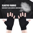 thumbnail image 4 of 1 par de guantes de medio dedo antideslizantes transpirables para ciclismo al aire libre deportes de escalada (negro), 4 of 12