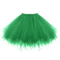 thumbnail image 2 of Fgnfyis Fall Skirt Women's Adult Pleated Dancing Short Skirt for Practice and Performance Green M, 2 of 3