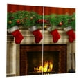 thumbnail image 4 of Christmas Curtain Drapes For Bedroom Living Room Window Seasonal Decoration Decorative Fireplace, 4 of 10