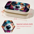 thumbnail image 5 of Dog Velvet Portable Storage Box with Removable Compartment - a Stylish Decorative Box, Bracelet Holder, and Jewelry Stand - Gift, 5 of 7