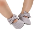 thumbnail image 3 of Douhoow Baby Girl First Walkers Solid Soft Shoes Newborn Princess Moccasins Bowknot Shoes, 3 of 9