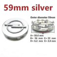 thumbnail image 3 of 4pcs Opel 56mm 59mm 60mm 64mm 68mm Car Wheel Center Hub Caps Black Silver Rims Covers Auto Logo Badge Emblem Parts Accessories-Good, 3 of 5
