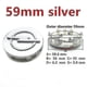 thumbnail image 3 of 4pcs Opel 56mm 59mm 60mm 64mm 68mm Car Wheel Center Hub Caps Black Silver Rims Covers Auto Logo Badge Emblem Parts Accessories-Good, 3 of 5