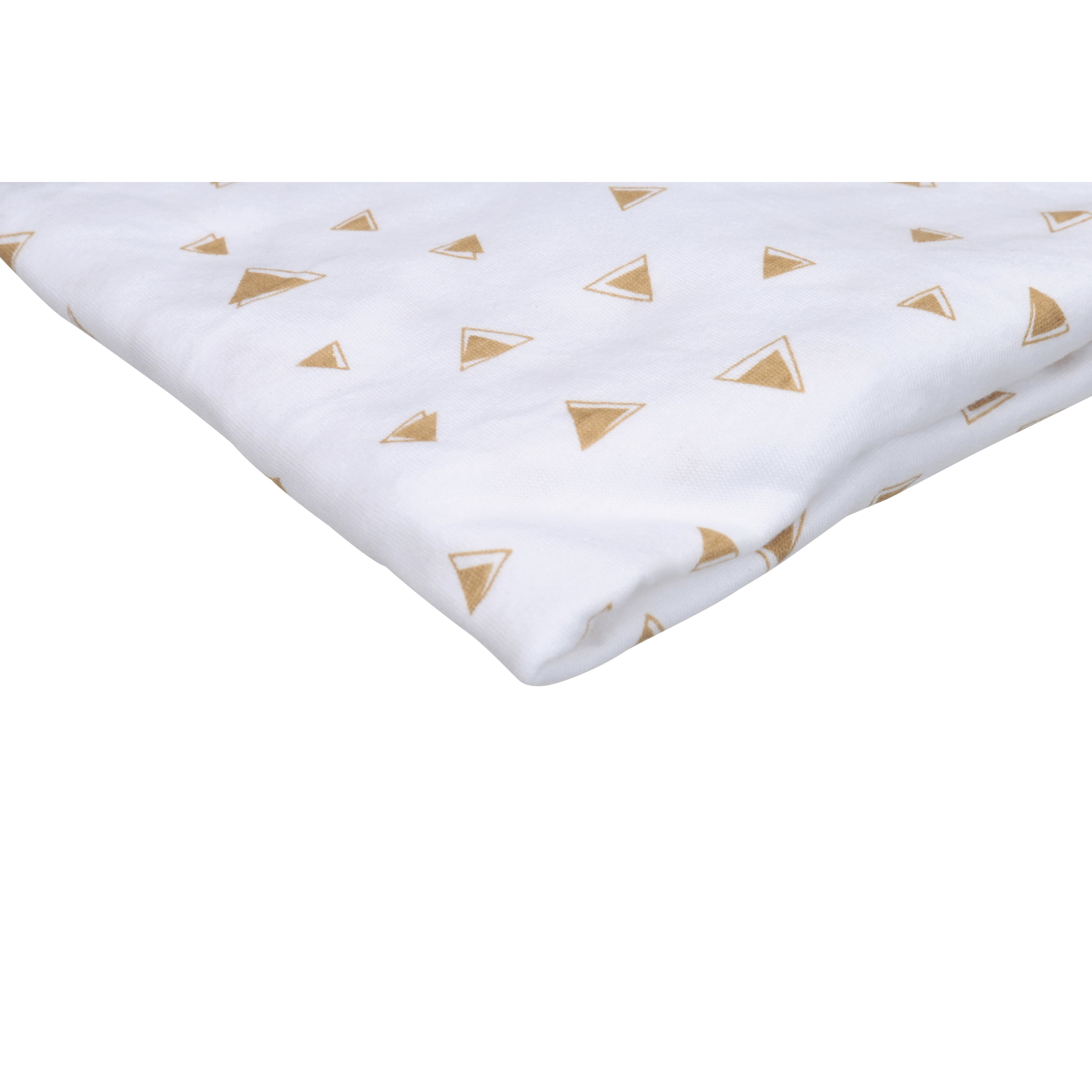 American Baby Company Printed 100% Cotton Knit Fitted Contoured Changing Table Pad Cover - Compatible with Mika Micky Bassinet, Taupe Triangle, for Boys and Girls