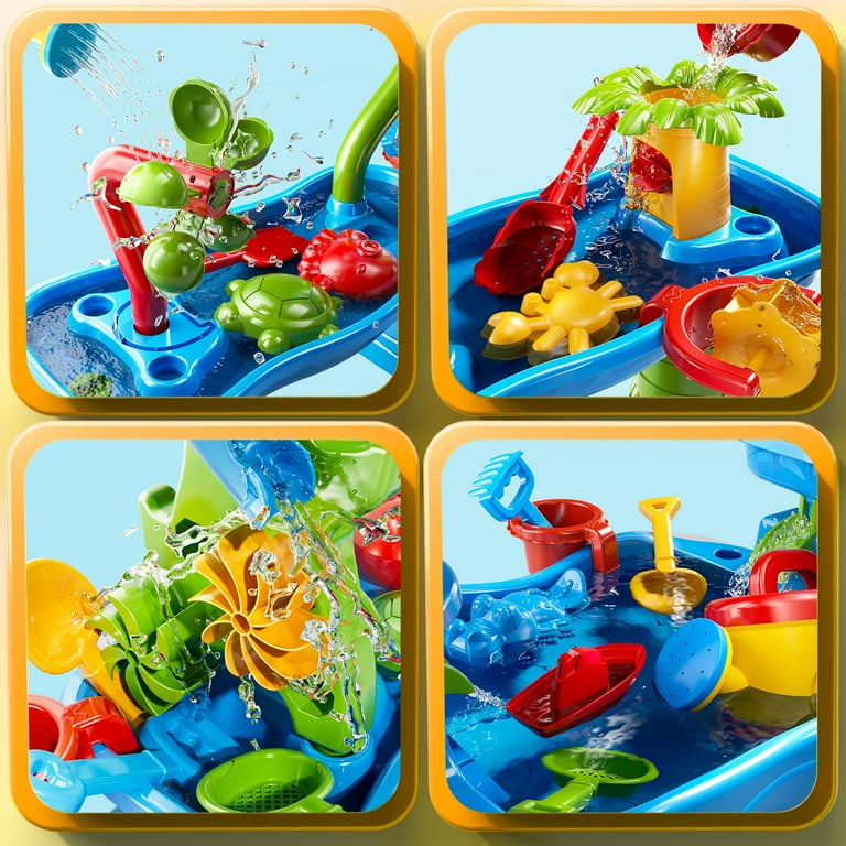 Lucky Doug 3-Tier Water Table for Toddlers 1-6 Years Outdoor Water