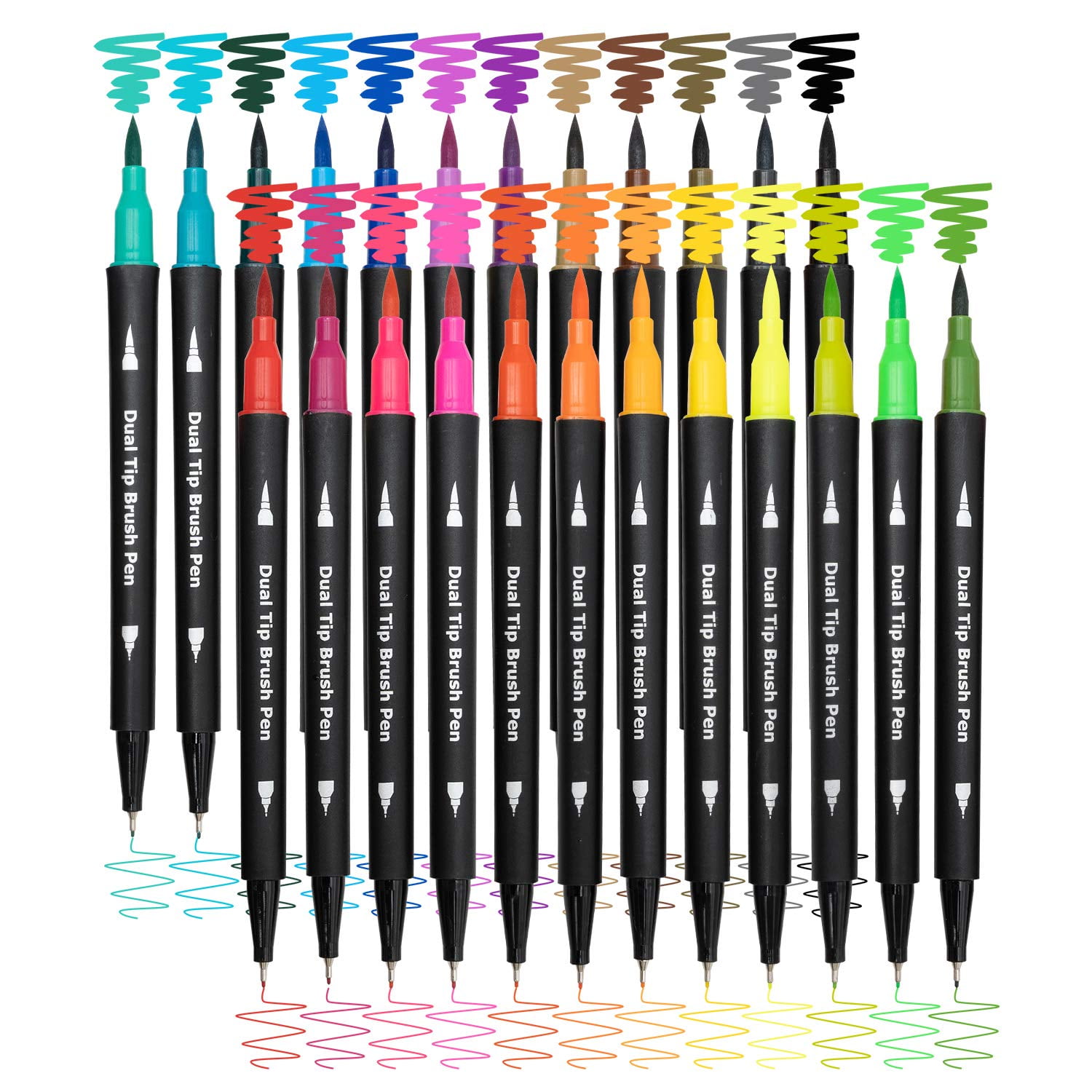 Colorful Creations Dual Brush Marker Pens Set of 24 Vibrant