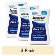(3 pack) Zeasorb Super Absorbent Antifungal Treatment Powder for Jock Itch, 2.5 Ounce