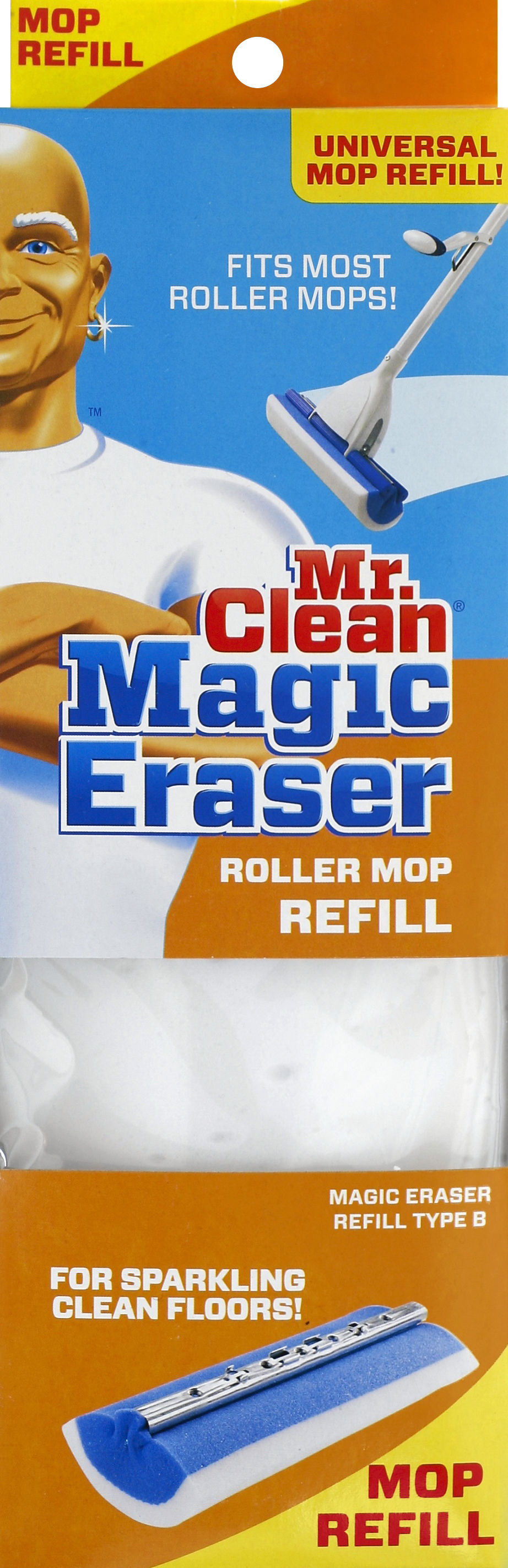 Home & Garden Mr Clean Magic Eraser Roller Mop Refill 2 Pack Cleaning Tools