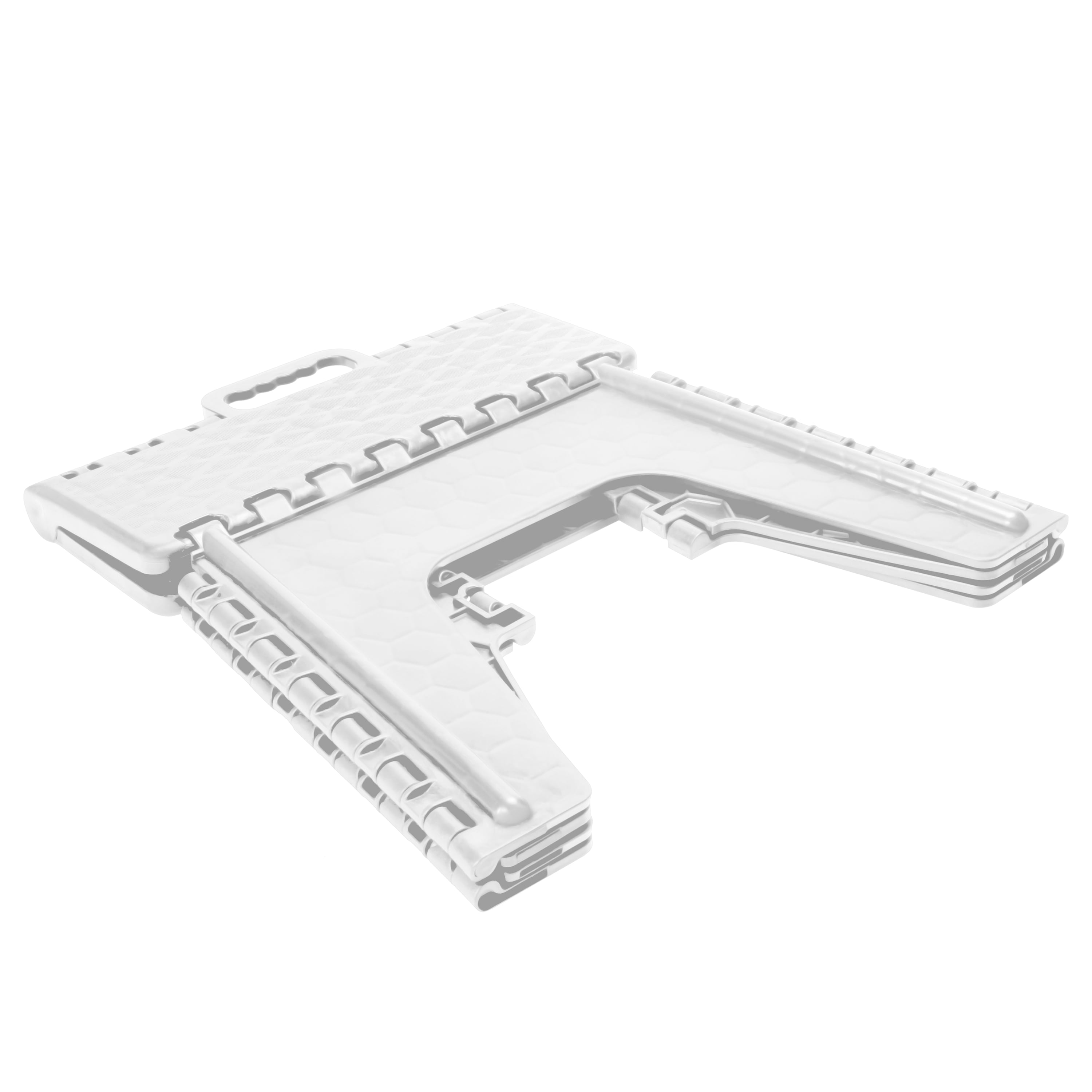 Simplify 12" Plastic Folding Single Step Stool in White