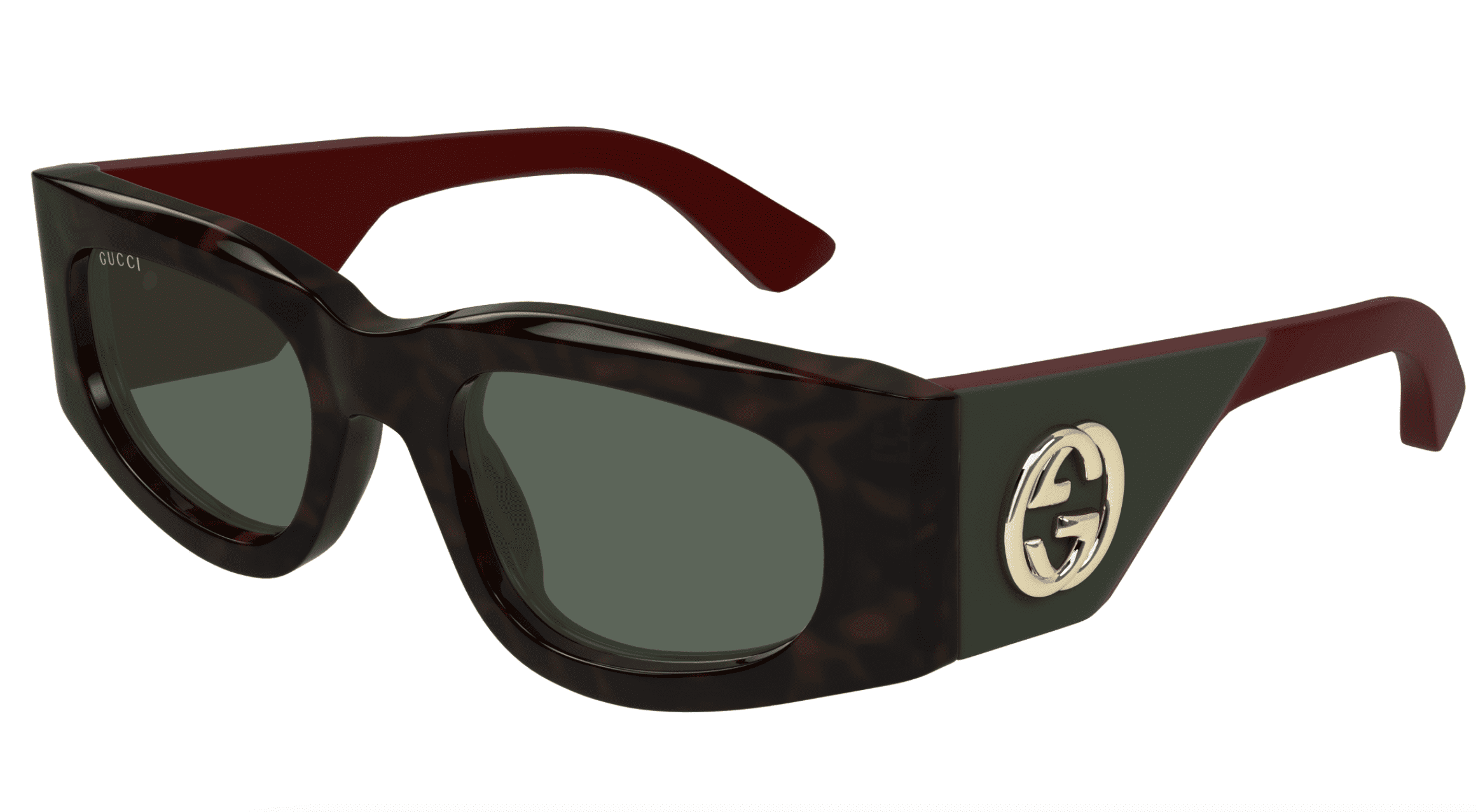 Authenticated! NWT! Gucci Oversized Sunglasses w/ Large GG Logo - Dark Brown Gucci Women main image 3